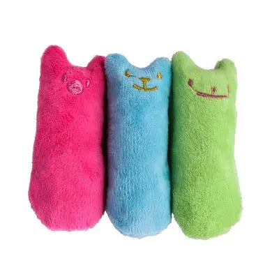 Teeth Grinding Catnip Toys Funny Interactive Plush Cat Toy Pet Kitten Chewing Vocal Toy Claws Thumb Bite Cat mint For Cats WoodchuckTech