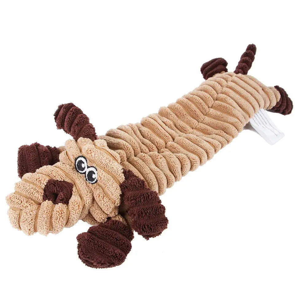 Interactive Squeaky Plush Toy For Dogs Soft Durable Chew-Resistant Puppy Stress Relief Toy Fun Noisy Plaything For Medium Breeds WoodchuckTech