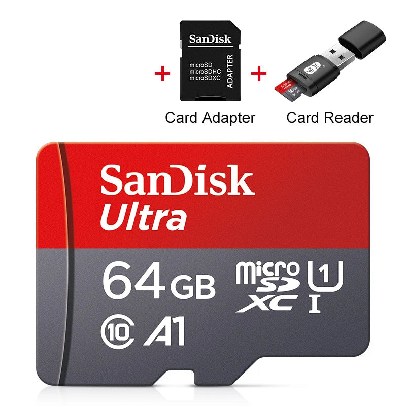 Memory Card 512GB 256GB 128GB 64GB 32GB 100MB/S Micro sd card UHS-1 flashCard Memory Microsd SD + Card reader，SD Adapter