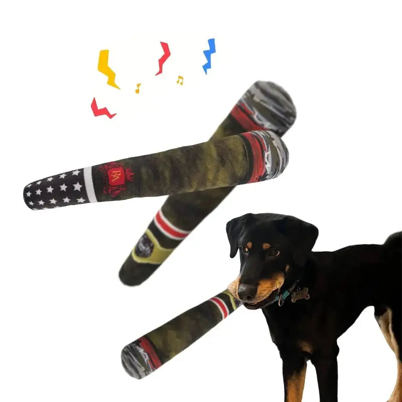 Squeaky Cigar Dog Toy - Durable and Fun Plush Squeaky Pet Toys Grinding Teeth Creative Chew Toy For Small Medium Dog WoodchuckTech