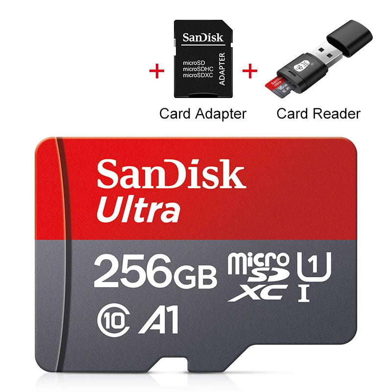 Memory Card 512GB 256GB 128GB 64GB 32GB 100MB/S Micro sd card UHS-1 flashCard Memory Microsd SD + Card reader，SD Adapter