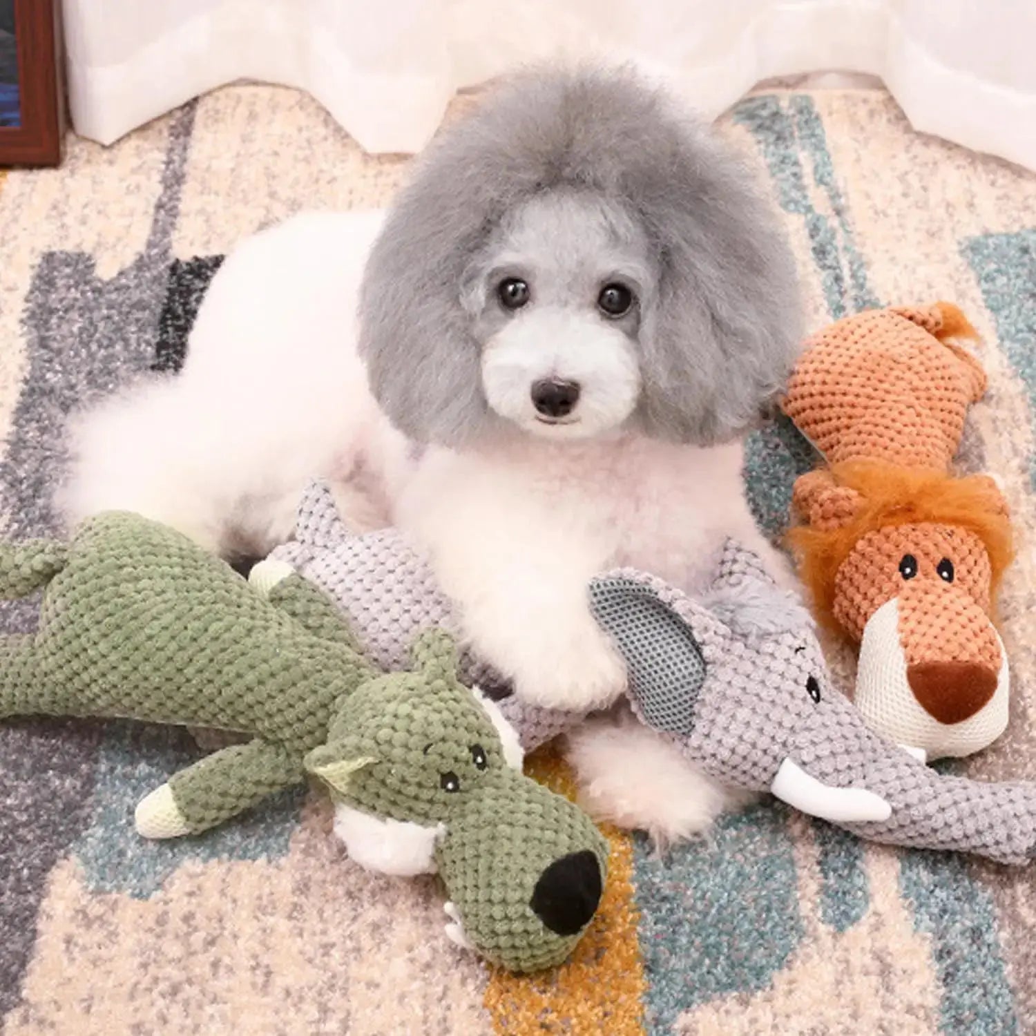 Pet Dog Toy For Large Dogs Cute Plush Squeak Stuffed Toys Fleece Durable Chewing Cute Soft Toy Pet Molar Toy Dog Accessories WoodchuckTech