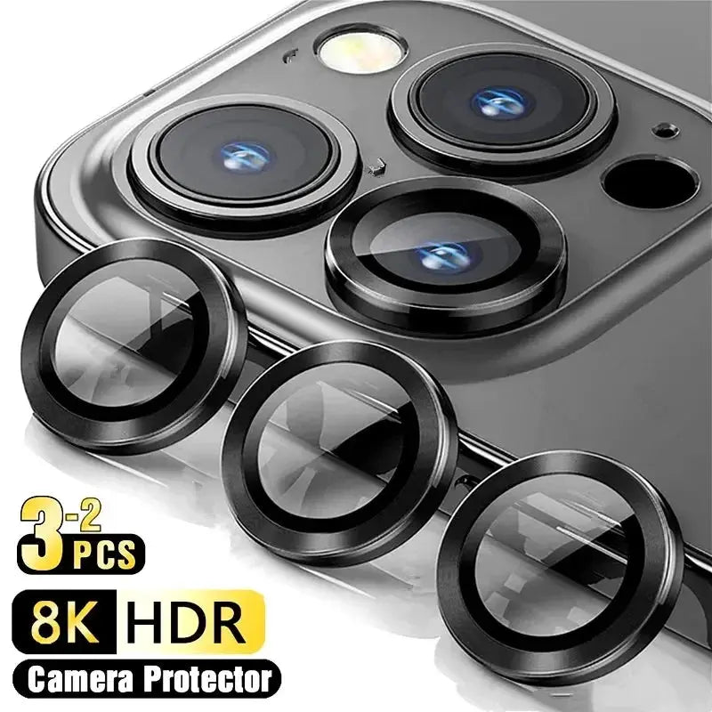 3-2PCS Camera Lens Protector For iPhone 17 Pro Max 17Pro 17Air Metal Ring Protector Glass For iPhone 14 15 16 ProMax Camera Lens WoodchuckTech