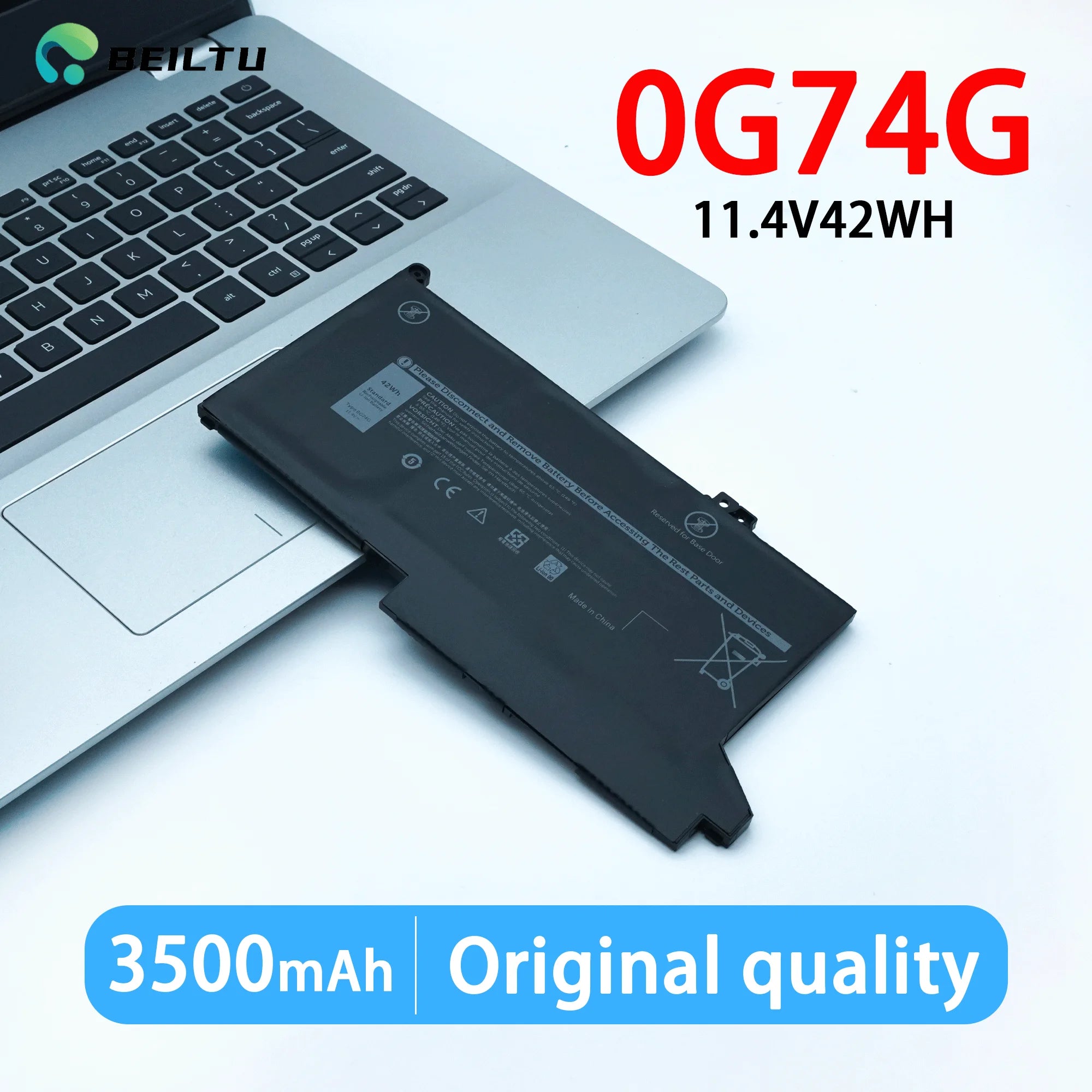 0G74G 42WH Laptop Battery 0G74G for Dell Latitude 5300 5310 7300 7400 Series Notebook OG74G 02PFPW