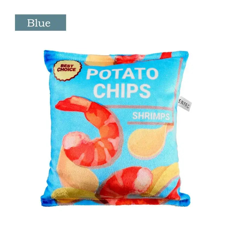 Funny Dog Toys Crisps Plush Filled Pets Squeaky Chew Toy Bite-resistant Sounding Paper Toys For Small Medium Pets Supplies WoodchuckTech