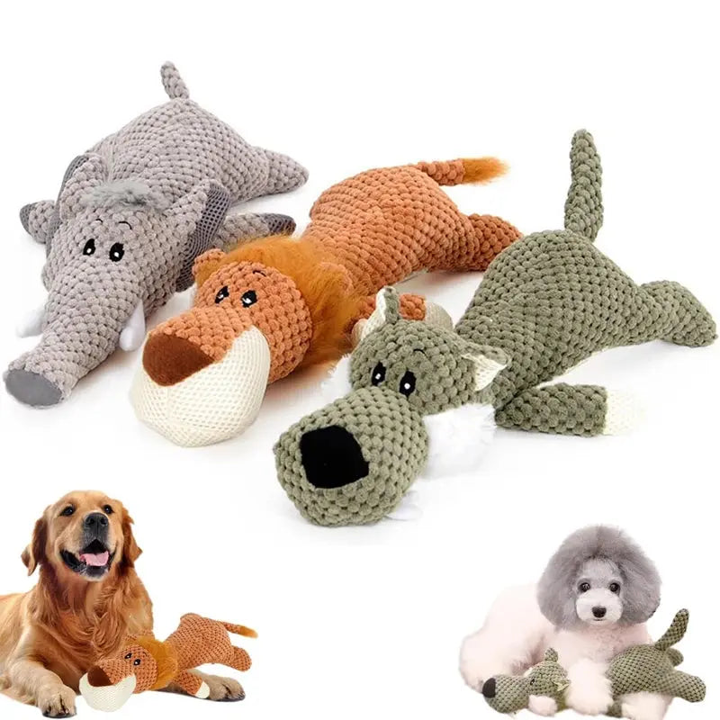 Pet Dog Toy For Large Dogs Cute Plush Squeak Stuffed Toys Fleece Durable Chewing Cute Soft Toy Pet Molar Toy Dog Accessories WoodchuckTech