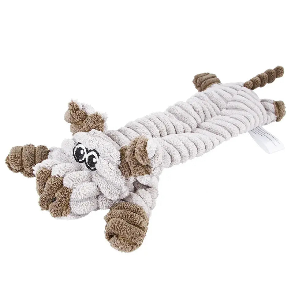 Interactive Squeaky Plush Toy For Dogs Soft Durable Chew-Resistant Puppy Stress Relief Toy Fun Noisy Plaything For Medium Breeds WoodchuckTech