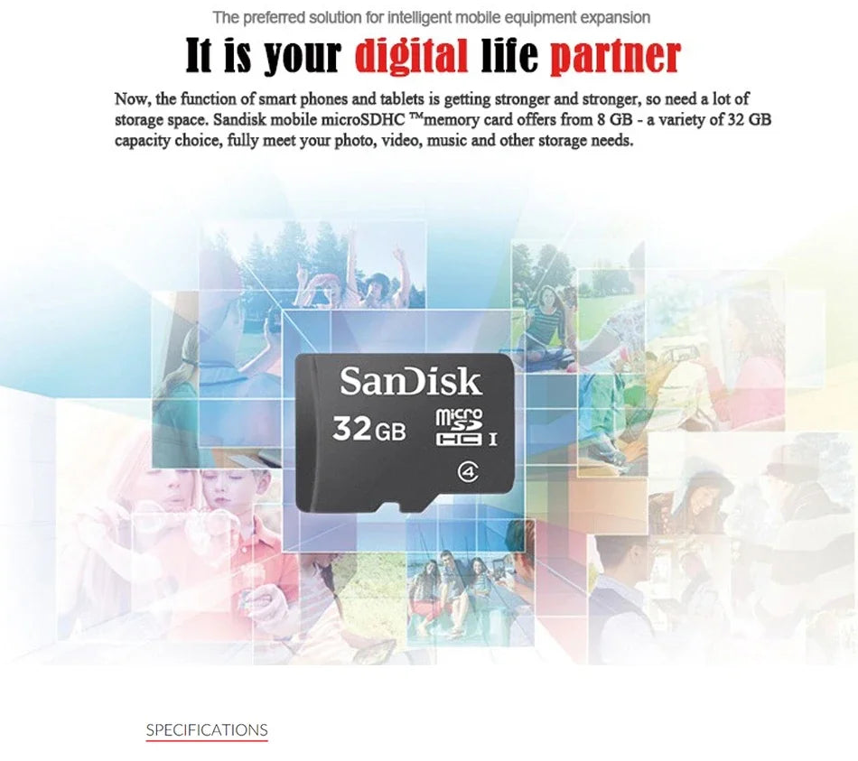 Original SanDisk Micro SDHC Memory Card Micro SD TF Cards 32GB 16GB 8GB SDSDQM microSDHC Flash Card Class4 for Android Phone