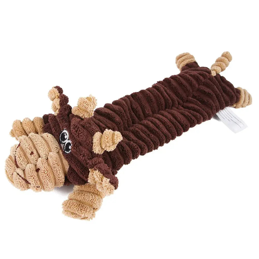 Interactive Squeaky Plush Toy For Dogs Soft Durable Chew-Resistant Puppy Stress Relief Toy Fun Noisy Plaything For Medium Breeds WoodchuckTech