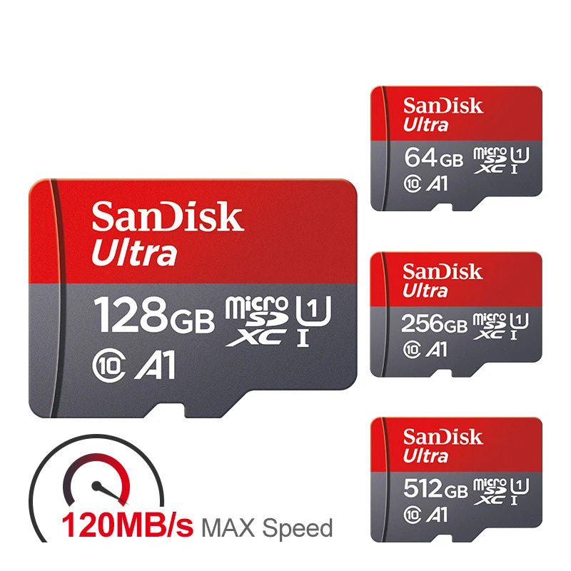Memory Card 512GB 256GB 128GB 64GB 32GB 100MB/S Micro sd card UHS-1 flashCard Memory Microsd SD + Card reader，SD Adapter